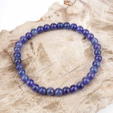 Tansanit Ø 6 mm Kugel Armband flexibel und dehnbar in bester Qualität und Farbe Edelsteine Heilsteine bei Wunderstein24