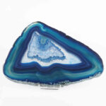 XXL Achatscheibe poliert blau Ø 325 mm aus Brasilien in bester Farbe Edelsteine Heilsteine bei Wunderstein24