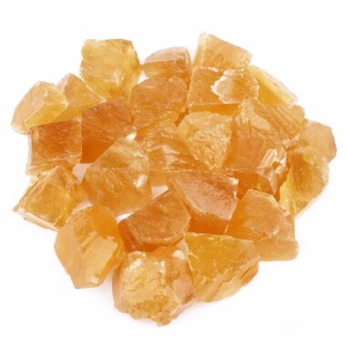 Calcit orange | gelb Rohsteine | Wassersteine transparent Ø ca. 30 – 50 mm Edelsteine Heilsteine bei Wunderstein24