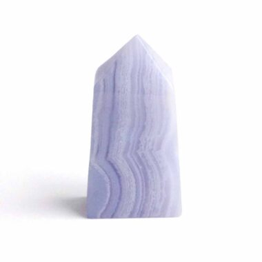 Chalcedon blau Kristall | Obelisk | Spitze Höhe 43 mm aus Namibia Edelsteine Heilsteine bei Wunderstein24