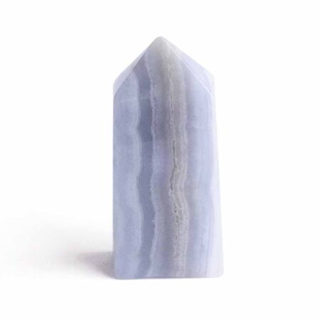Chalcedon blau Kristall | Obelisk | Spitze Höhe 44 mm aus Namibia Edelsteine Heilsteine bei Wunderstein24