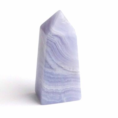 Chalcedon blau Kristall | Obelisk | Spitze Höhe 46 mm aus Namibia Edelsteine Heilsteine bei Wunderstein24