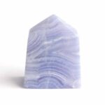 Chalcedon blau Kristall | Obelisk | Spitze Höhe 40 mm aus Namibia Edelsteine Heilsteine bei Wunderstein24