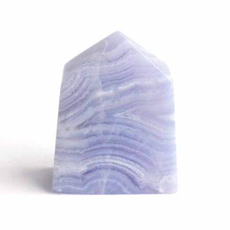 Chalcedon blau Kristall | Obelisk | Spitze Höhe 40 mm aus Namibia Edelsteine Heilsteine bei Wunderstein24