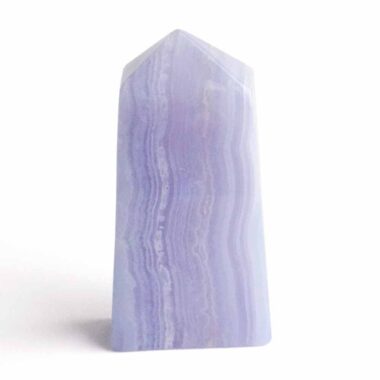 Chalcedon blau Kristall | Obelisk | Spitze Höhe 50 mm aus Namibia Edelsteine Heilsteine bei Wunderstein24