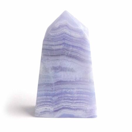 Chalcedon blau Kristall | Obelisk | Spitze Höhe 60 mm aus Namibia Edelsteine Heilsteine bei Wunderstein24