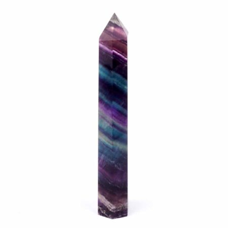 große Regenbogen Fluorit bunt Spitze Höhe 132 mm beste Qualität und Farbe Edelsteine Heilsteine bei Wunderstein24