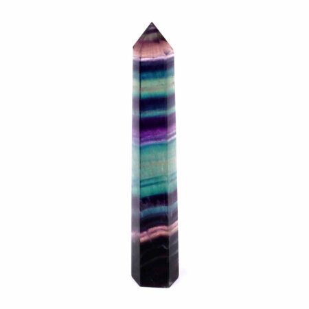 große Regenbogen Fluorit bunt Spitze Höhe 129 mm beste Qualität und Farbe Edelsteine Heilsteine bei Wunderstein24