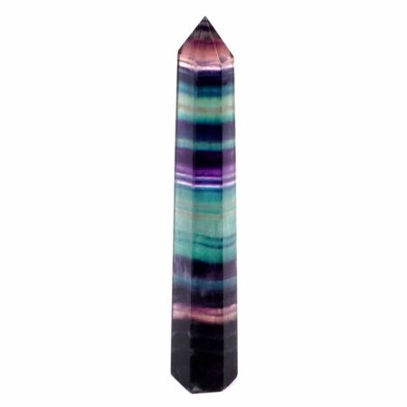 große Regenbogen Fluorit bunt Spitze Höhe 129 mm beste Qualität und Farbe Edelsteine Heilsteine bei Wunderstein24