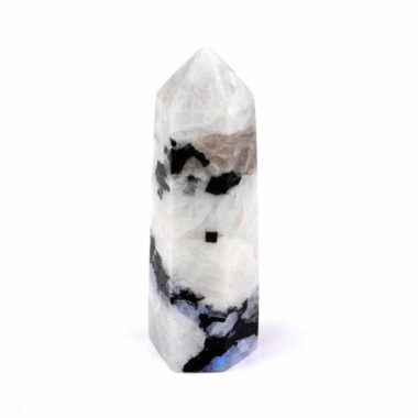 Regenbogen Mondstein Spitze Höhe 80 mm aus Indien Edelsteine Heilsteine bei Wunderstein24