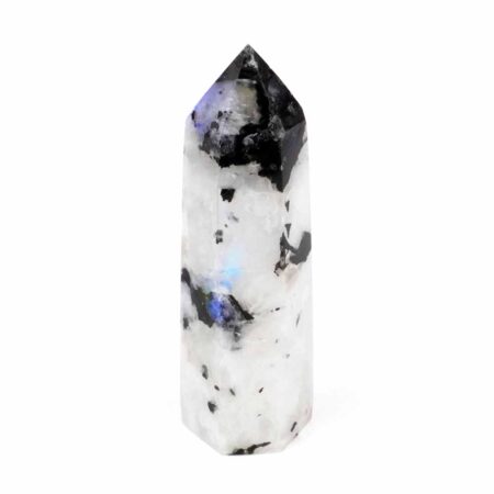 Regenbogen Mondstein Spitze Höhe 79 mm aus Indien Edelsteine Heilsteine bei Wunderstein24