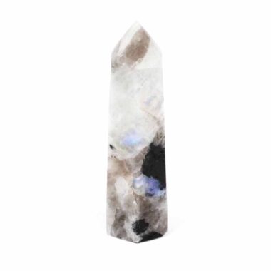 Regenbogen Mondstein Spitze Höhe 82 mm aus Indien Edelsteine Heilsteine bei Wunderstein24