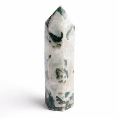 Moosachat Kristall | Spitze Höhe 94 mm aus Indien Edelsteine Heilsteine bei Wunderstein24