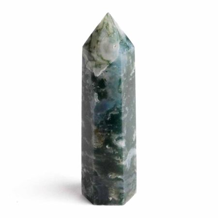Moosachat Kristall | Spitze Höhe 91 mm aus Indien Edelsteine Heilsteine bei Wunderstein24