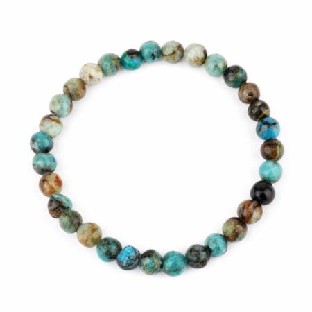 Opal blau Ø 6 mm Kugel | Perlen Armband flexibel und dehnbar Edelsteine Heilsteine bei Wunderstein24
