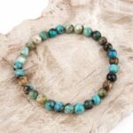 Opal blau Ø 6 mm Kugel | Perlen Armband flexibel und dehnbar Edelsteine Heilsteine bei Wunderstein24