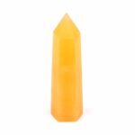 Orangencalcit Spitze Höhe 98 mm aus Mexiko in bester Farbe Edelsteine Heilsteine bei Wunderstein24