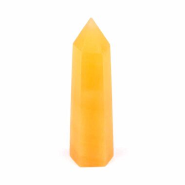 Orangencalcit Spitze Höhe 83 mm aus Mexiko in bester Farbe Edelsteine Heilsteine bei Wunderstein24