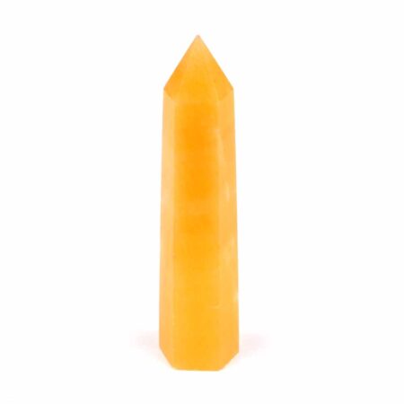 Orangencalcit Spitze Höhe 98 mm aus Mexiko in bester Farbe Edelsteine Heilsteine bei Wunderstein24