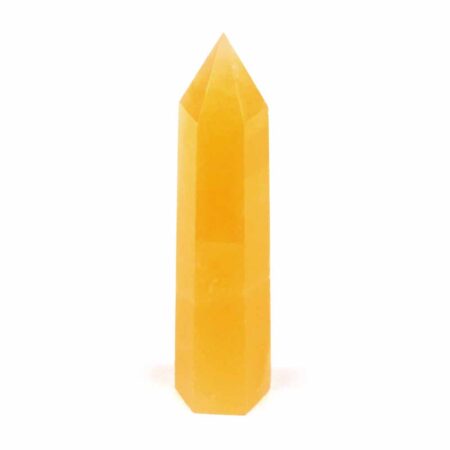 Orangencalcit Spitze Höhe 96 mm aus Mexiko in bester Farbe Edelsteine Heilsteine bei Wunderstein24