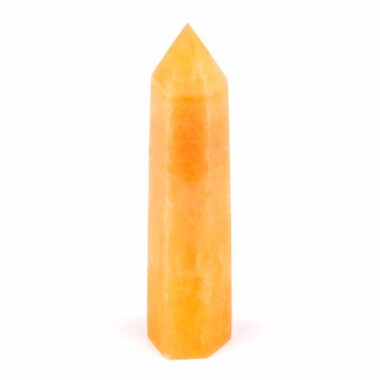 Orangencalcit Spitze Höhe 92 mm aus Mexiko in bester Farbe Edelsteine Heilsteine bei Wunderstein24