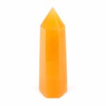 Orangencalcit Spitze Höhe 85 mm aus Mexiko in bester Farbe Edelsteine Heilsteine bei Wunderstein24