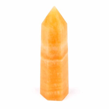 Orangencalcit Spitze Höhe 90 mm aus Mexiko in bester Farbe Edelsteine Heilsteine bei Wunderstein24