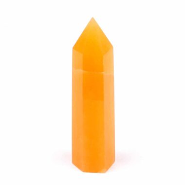 Orangencalcit Spitze Höhe 86 mm aus Mexiko in bester Farbe Edelsteine Heilsteine bei Wunderstein24