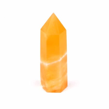 Orangencalcit Spitze Höhe 78 mm aus Mexiko in bester Farbe Edelsteine Heilsteine bei Wunderstein24