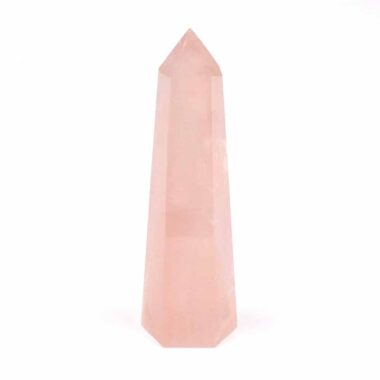 Rosenquarz Spitze Höhe 92 mm poliert beste Qualität und Farbe Edelsteine Heilsteine bei Wunderstein24