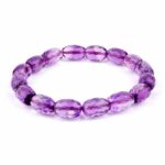 Selected Edition – Amethyst facettiertes Ø 13 x 8,5 mm Edelstein Armband flexibel Edelsteine Heilsteine bei Wunderstein24