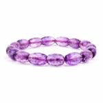Selected Edition – Amethyst facettiertes Ø 13 x 8,5 mm Edelstein Armband flexibel Edelsteine Heilsteine bei Wunderstein24