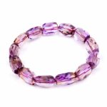 Selected Edition – Ametrin facettiertes Ø 15 x 11 mm Edelstein Armband flexibel Edelsteine Heilsteine bei Wunderstein24