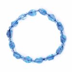 Selected Edition – Aquamarin facettiertes Ø 11 x 7,5 mm Edelstein Armband flexibel Edelsteine Heilsteine bei Wunderstein24
