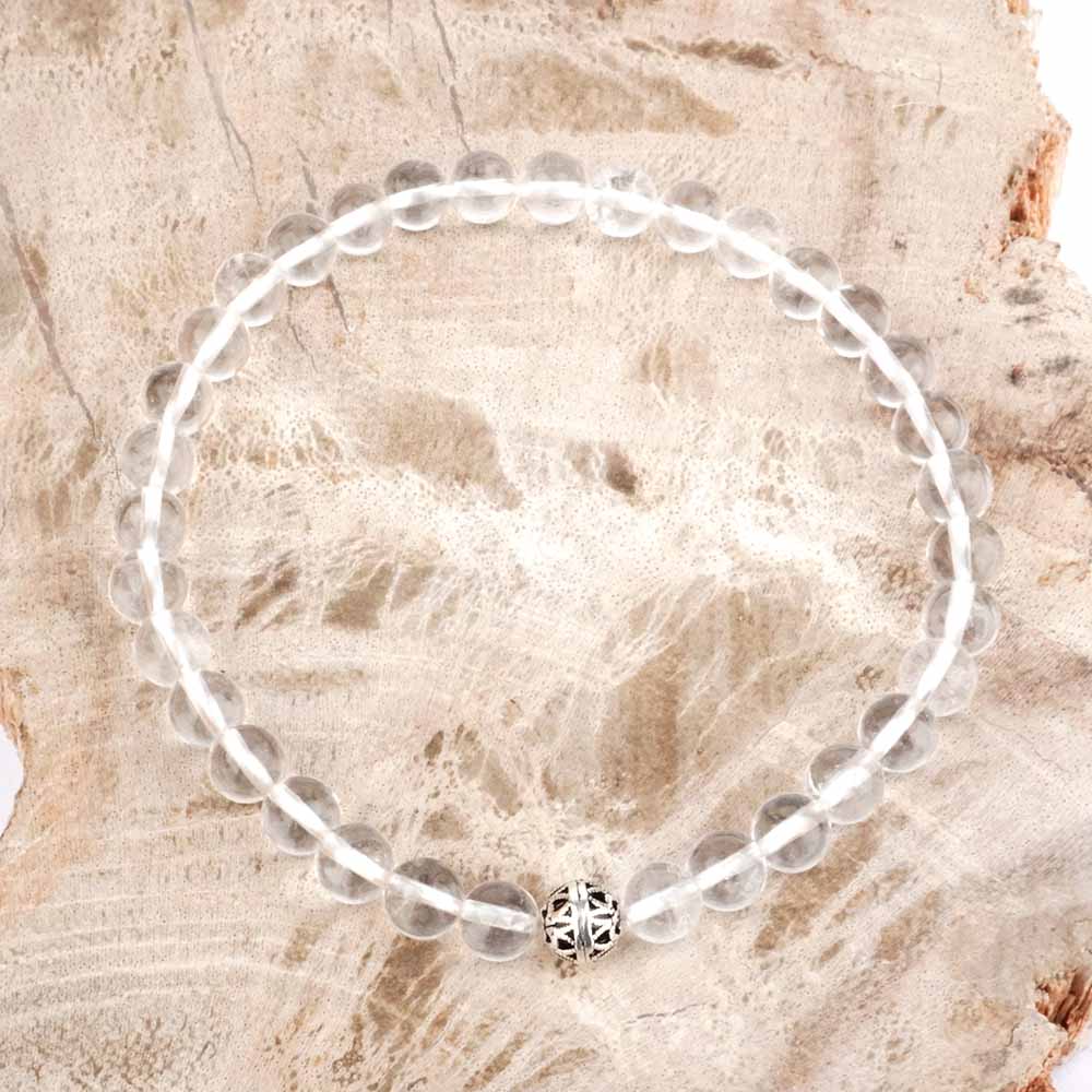 Selected Edition – Ø 6 mm 925 Sterling-Silber Perle & Ø 6 mm Bergkristall Armband Edelsteine Heilsteine bei Wunderstein24 Selected Edition – Ø 6 mm 925 Sterling-Silber Perle & Ø 6 mm Bergkristall Armband Edelsteine Heilsteine bei Wunderstein24