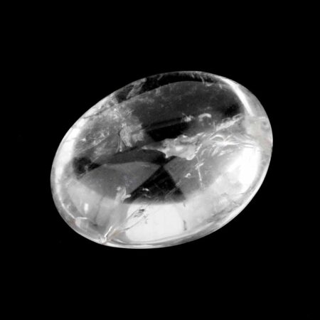 Bergkristall Handschmeichler Ø 48 mm transparent und glasklar Edelsteine Heilsteine bei Wunderstein24