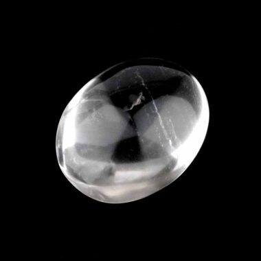 Bergkristall Handschmeichler Ø 44 mm transparent und glasklar Edelsteine Heilsteine bei Wunderstein24