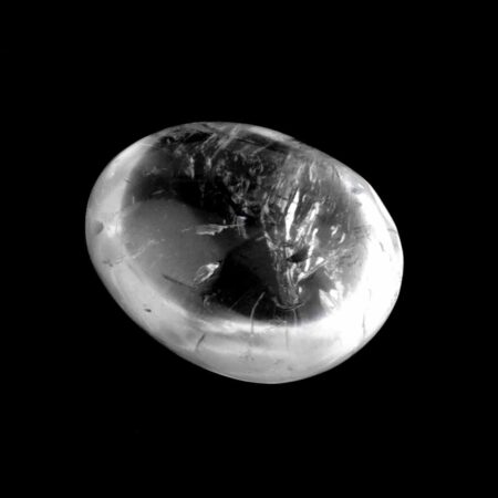 Bergkristall Handschmeichler Ø 42 mm transparent und glasklar Edelsteine Heilsteine bei Wunderstein24