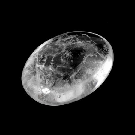 Bergkristall Handschmeichler Ø 51 mm transparent und glasklar Edelsteine Heilsteine bei Wunderstein24