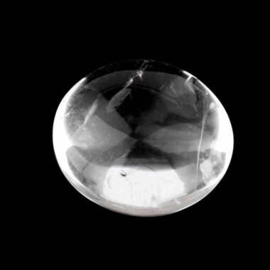 Bergkristall Handschmeichler Ø 41 mm transparent und glasklar Edelsteine Heilsteine bei Wunderstein24