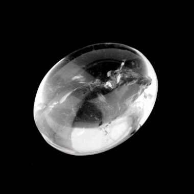 Bergkristall Handschmeichler Ø 43 mm transparent und glasklar Edelsteine Heilsteine bei Wunderstein24