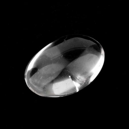 Bergkristall Handschmeichler Ø 42 mm transparent und glasklar Edelsteine Heilsteine bei Wunderstein24