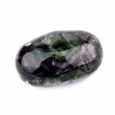 großer Fluorit Trommelstein Ø 82 mm handpoliert bunt & transparent Edelsteine Heilsteine bei Wunderstein24