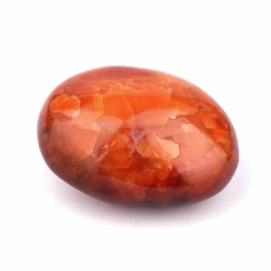 Karneol | Carneol Handschmeichler aus Madagaskar in wunderschöner Farbe Ø 53 mm Edelsteine Heilsteine bei Wunderstein24