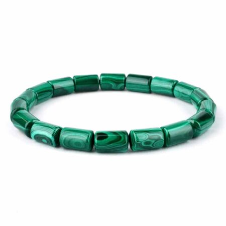 Malachit Ø 6 mm Zylinder Kugel | Perlen Armband flexibel und dehnbar Edelsteine Heilsteine bei Wunderstein24