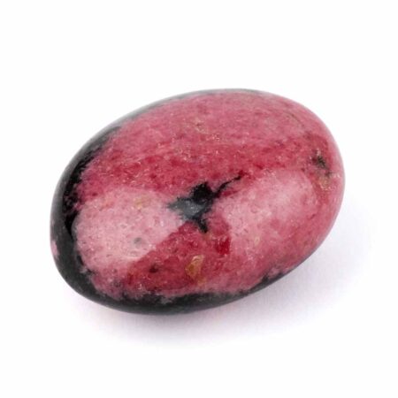 Rhodonit Handschmeichler aus Madagaskar in bester Farbe Ø 58 mm Edelsteine Heilsteine bei Wunderstein24