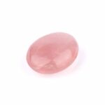 Rosenquarz Handschmeichler | Massagesteinstein Ø 49 mm Edelsteine Heilsteine bei Wunderstein24