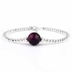 Selected Edition – Sugilith Perle Ø 10 mm & 925 Sterling-Silber Armband Edelsteine Heilsteine bei Wunderstein24