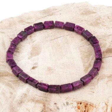 Selected Edition – Sugilith Ø 7 x 4,8 mm Edelstein Armband flexibel Edelsteine Heilsteine bei Wunderstein24
