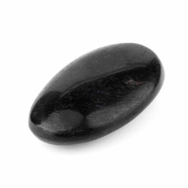 Turmalin | Schörl Handschmeichler | Massagesteinstein schwarz Ø 61 mm Edelsteine Heilsteine bei Wunderstein24